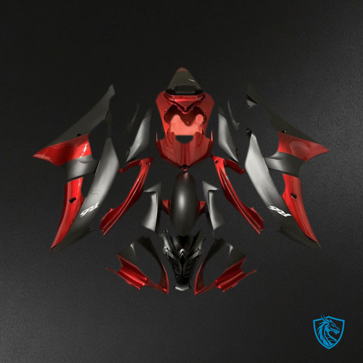 Yamaha R6 (2008-2016) Custom OEM Style Red-Black Motorcycle - Custom ABS Fairing Kit