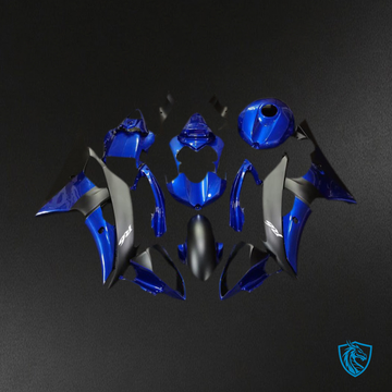 Yamaha R6 (2008-2016) Deep Blue & Matte Black Motorcycle - Custom ABS Fairing Kit