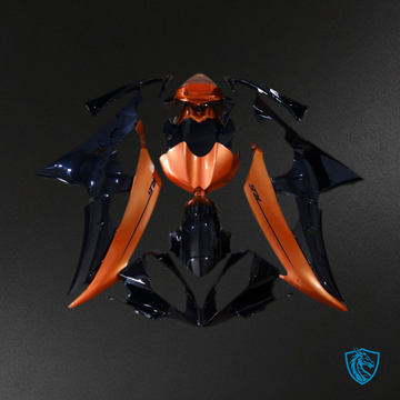 Yamaha R6 (2008-2016) Gloss Black & Bright Orange Motorcycle Fairing Kit | ABS Bodywork