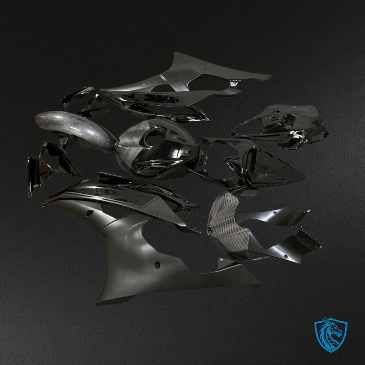 Yamaha R6 (2008-2016) Black & Gray - MERGEment Motorcycle Fairings Kit
