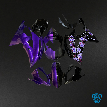 Yamaha R6 (2008-2016) Gloss Black & Purple Cherry - Custom ABS Fairing Kit