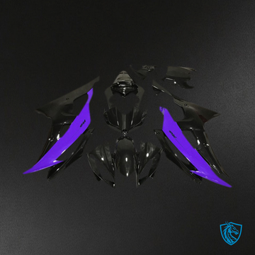 Yamaha R6 (2008-2016) Gloss Black & Purple Motorcycle Fairing Kit | ABS Bodywork
