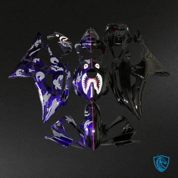 Yamaha R6 (2008-2016) Black, Purple & Gray Fairing Kit | ABS Bodywork