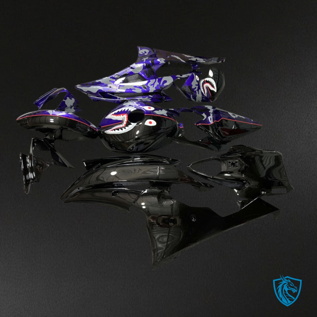 Yamaha R6 (2008-2016) Black, Purple & Gray Fairing Kit | ABS Bodywork
