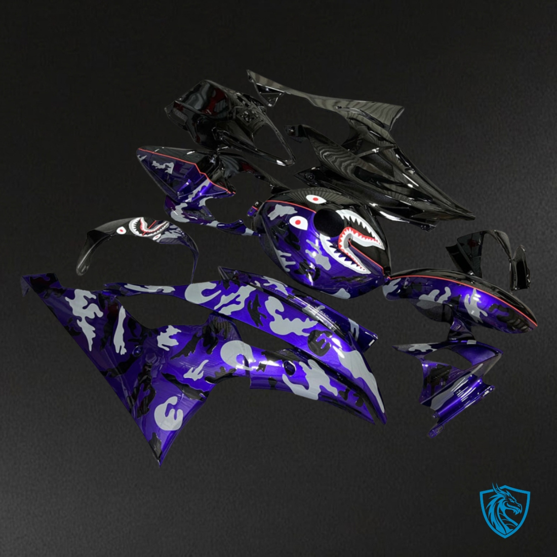 Yamaha R6 (2008-2016) Black, Purple & Gray Fairing Kit | ABS Bodywork