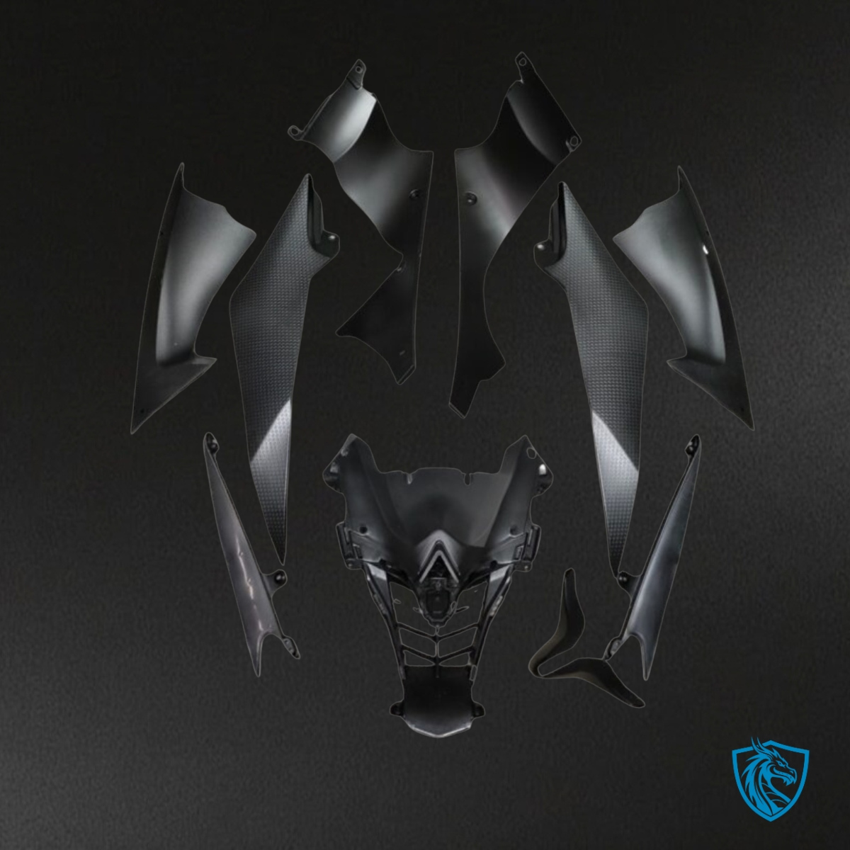 Yamaha R6 (2008-2016) Gloss Black & White - Custom ABS Fairing Kit