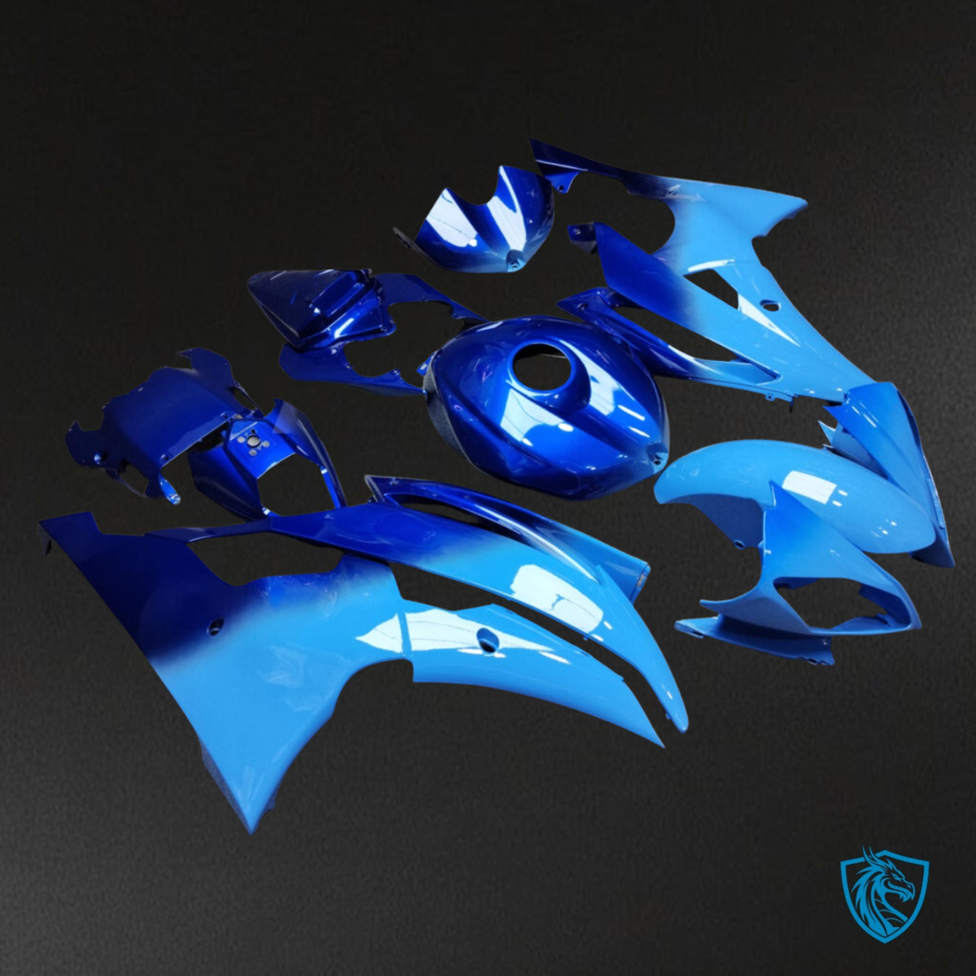 Yamaha R6 (2008-2016) Gloss Blue Gradient Fairings Kit- Aftermarket ABS Bodywork