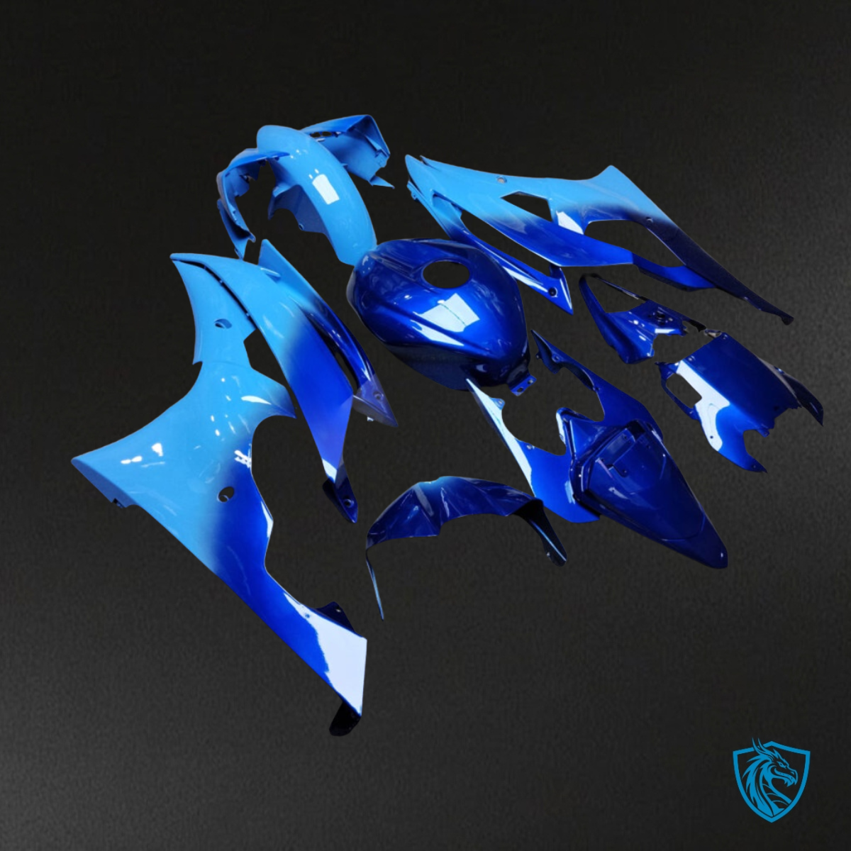 Yamaha R6 (2008-2016) Gloss Blue Gradient Fairings Kit- Aftermarket ABS Bodywork