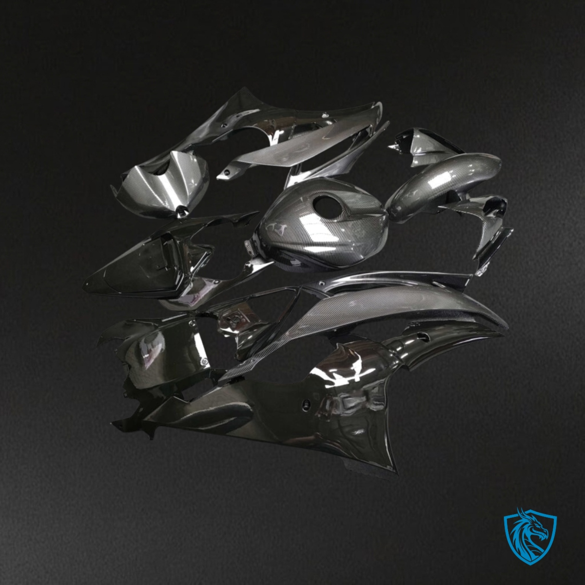 Yamaha R6 (2008-2016) Gloss Carbon Fiber Style Black Fairing Kit | ABS Bodywork