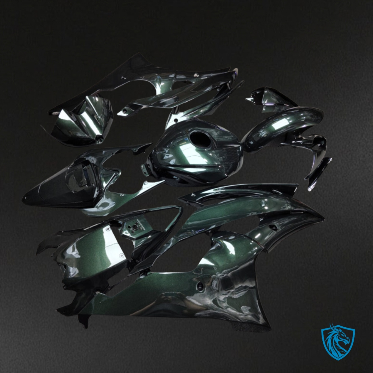 Yamaha R6 (2008-2016) Gloss Dark Green Fairing Kit | ABS Bodywork