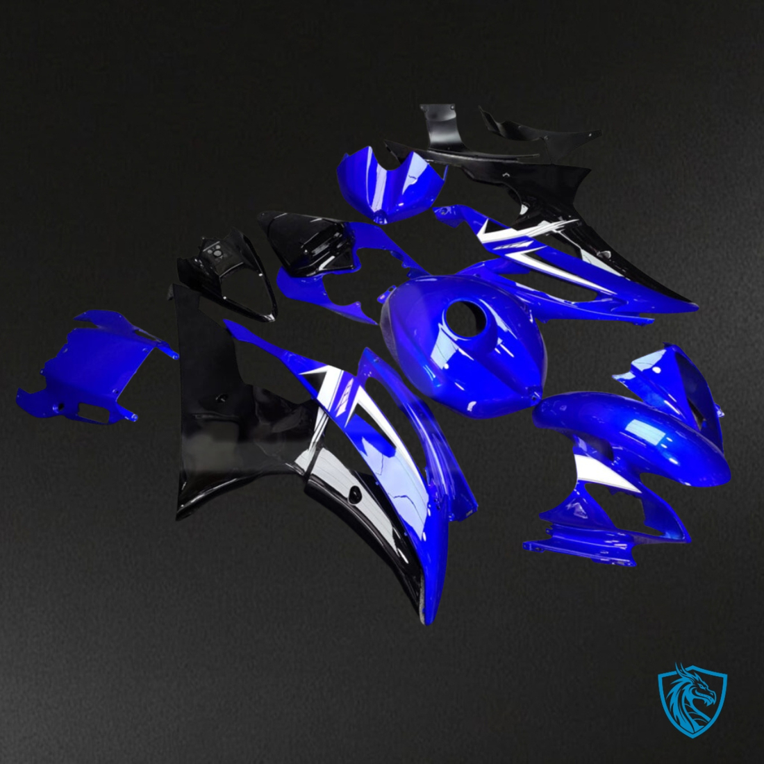 Yamaha R6 (2008-2016) Blue , Black & White - MERGEment Motorcycle Fairings Kit