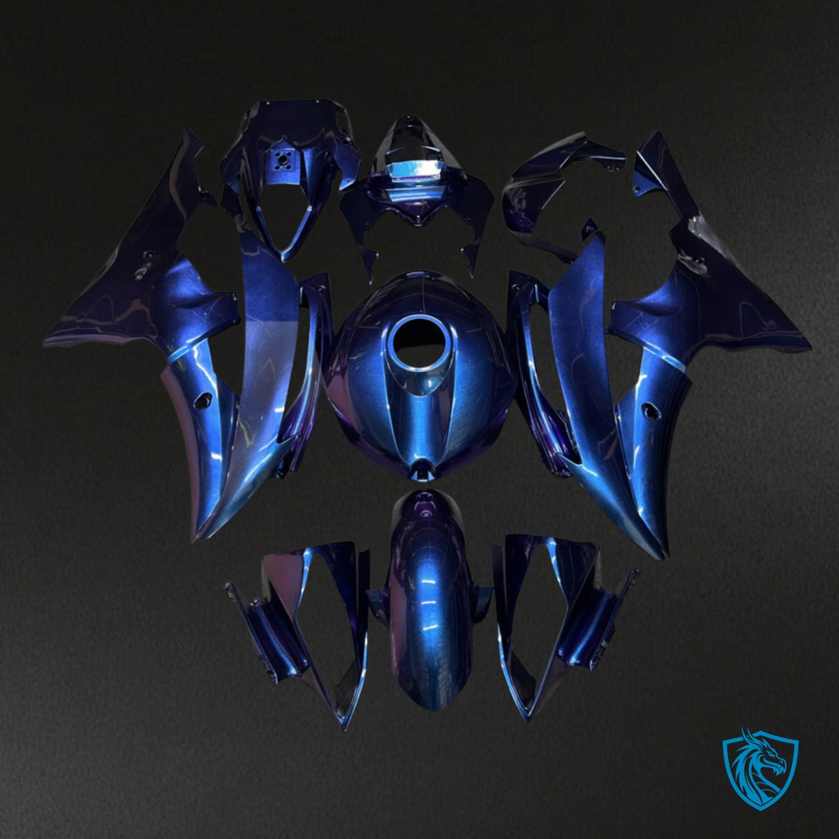 Yamaha R6 (2008-2016) Gloss Blue Fairings Kit - Aftermarket ABS Bodywork
