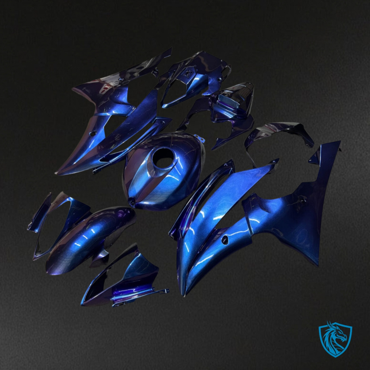 Yamaha R6 (2008-2016) Gloss Blue Fairings Kit - Aftermarket ABS Bodywork
