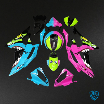 Yamaha R6 (2008-2016) Light Blue & Pink Shark - MERGEment Motorcycle Fairings Kit