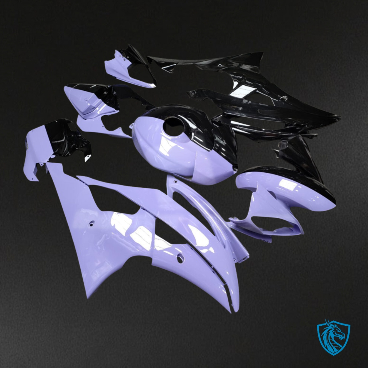 Yamaha R6 (2008-2016) Gloss Light Purple & Black - Custom ABS Fairing Kit