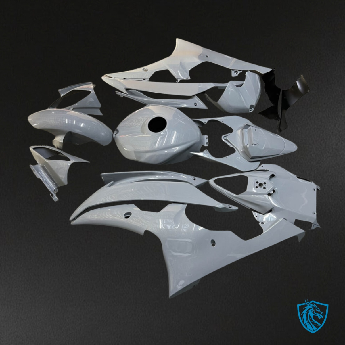Yamaha R6 (2008-2016) Gloss Nardo Gray Fairings Kit - Aftermarket ABS Bodywork