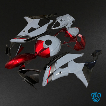 Yamaha R6 (2008-2016) Gloss Nardo Gray & Red Fairing Kit | ABS Bodywork