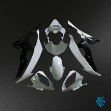 Yamaha R6 (2008-2016) Glossy White & Black & Gold - MERGEment Motorcycle Fairings Kit