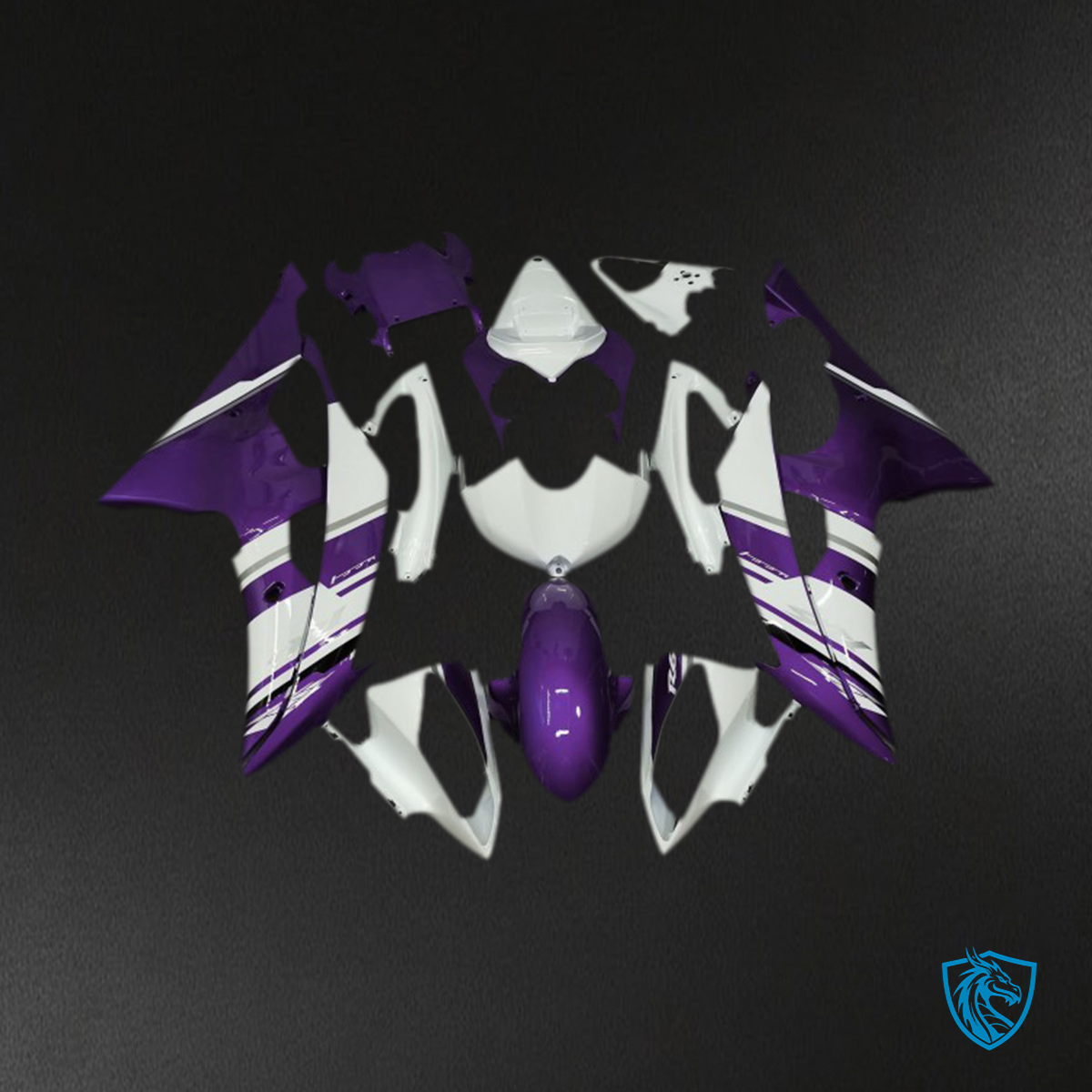 Yamaha R6 (2008-2016) Glossy White & Purple OEM Style Fairing Kit | ABS Bodywork