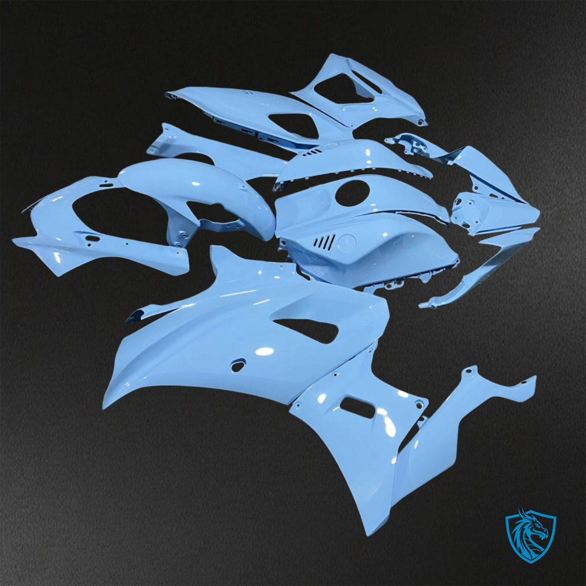Yamaha R7 (2021-2025) Gloss Baby Blue - Replacement Motorcycle Fairings Kit