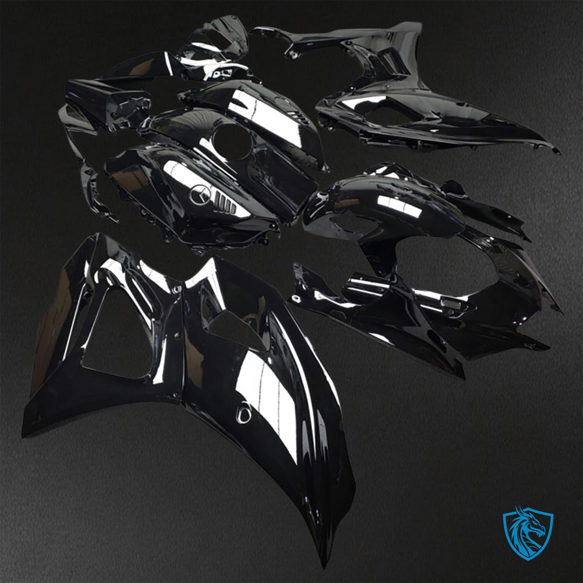 Yamaha R7 (2021-2025) Gloss Black & White ABS Bodywork - Fairings Kit