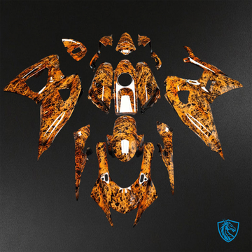 Yamaha R7 (2021-2025) Gloss Orange & Black Flames - Custom ABS Fairing Kit