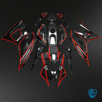 Yamaha R7 (2021-2025) Gloss Black & Red Lines ABS Bodywork - Fairings Kit