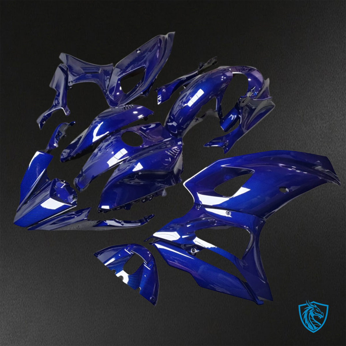 Yamaha R7 (2021-2025) Gloss Blue Carbon Fiber - Replacement Motorcycle Fairings Kit