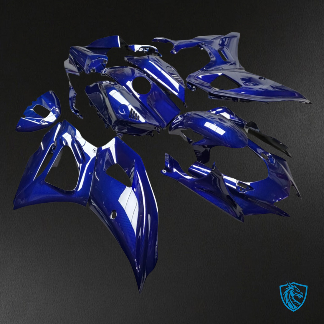 Yamaha R7 (2021-2025) Gloss Blue Carbon Fiber - Replacement Motorcycle Fairings Kit