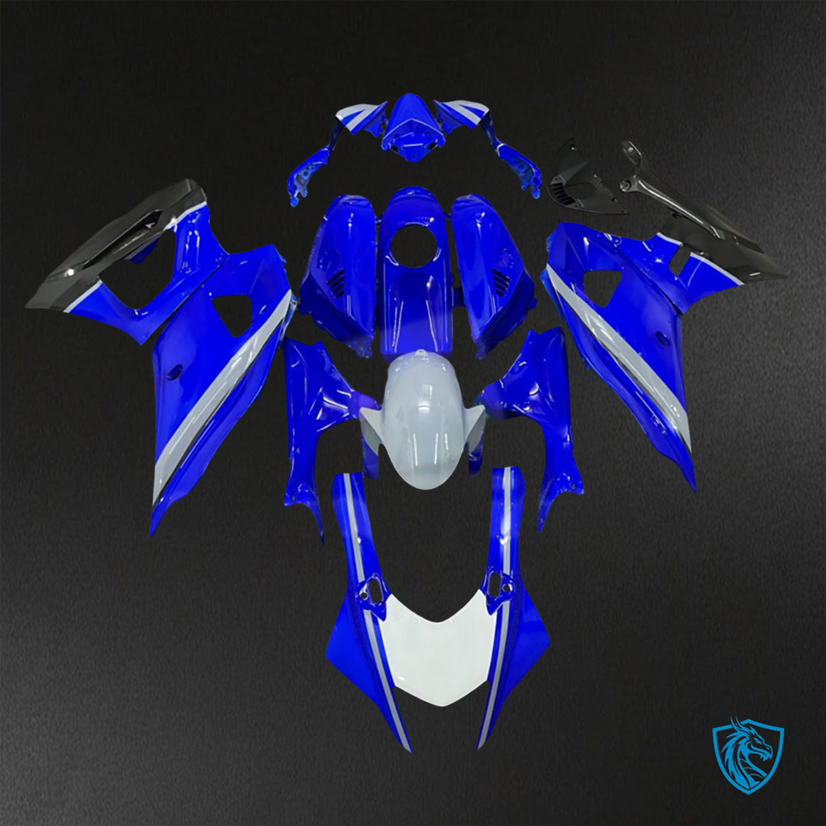 Yamaha R7 (2021-2025) Gloss Blue, Gray & Black - Custom ABS Fairing Kit