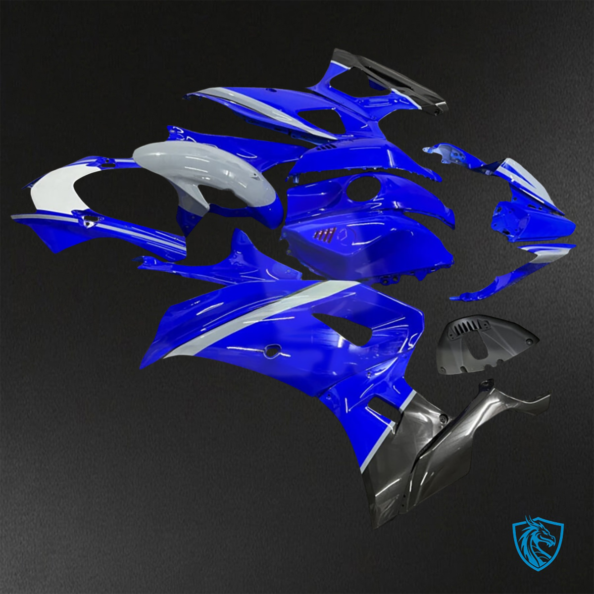 Yamaha R7 (2021-2025) Gloss Blue, Gray & Black - Custom ABS Fairing Kit