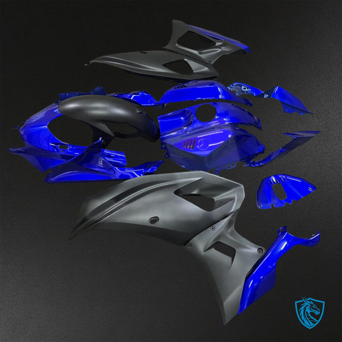 Yamaha R7 (2021-2025) Gloss Blue & Matte Black ABS Bodywork - Fairings Kit
