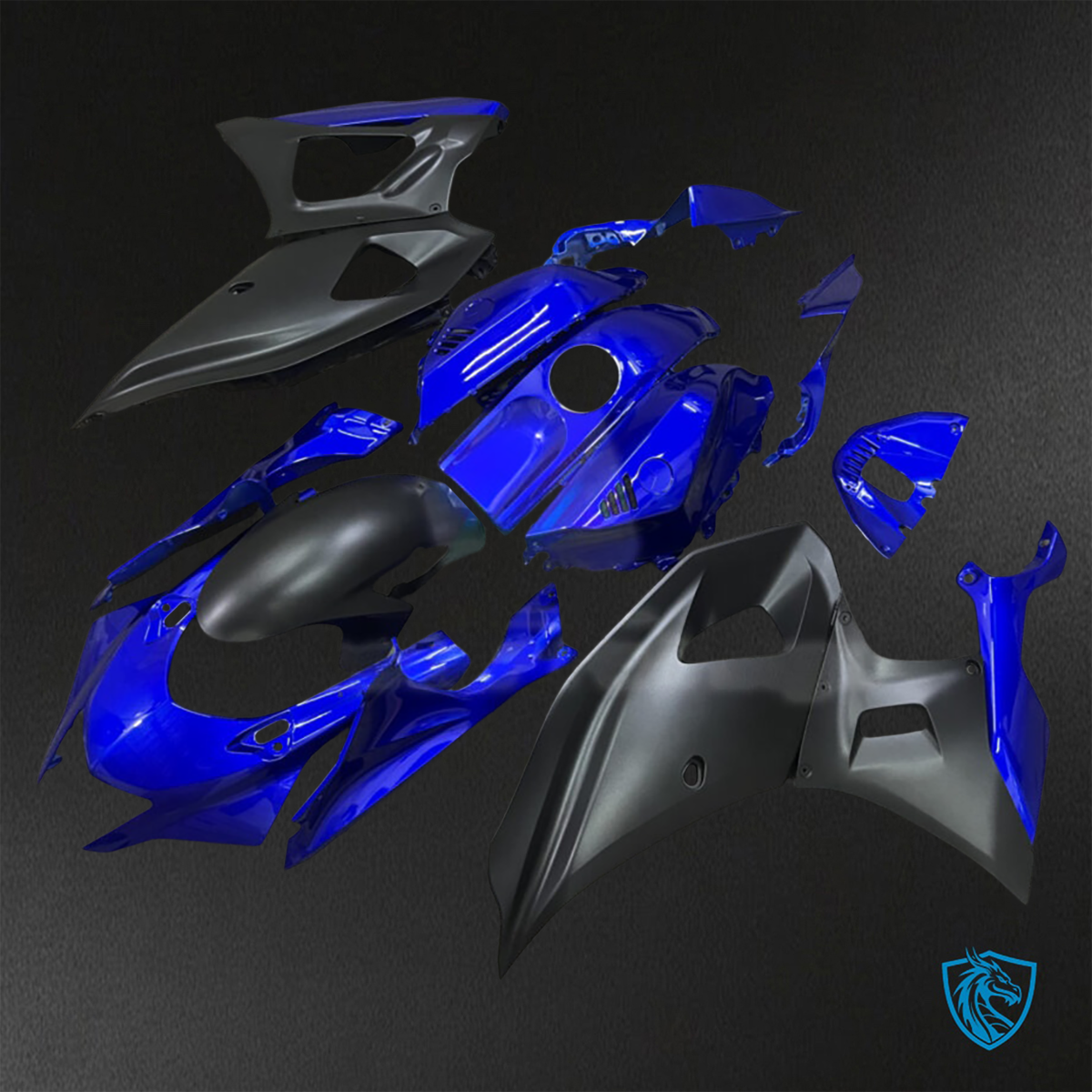Yamaha R7 (2021-2025) Gloss Blue & Matte Black ABS Bodywork - Fairings Kit