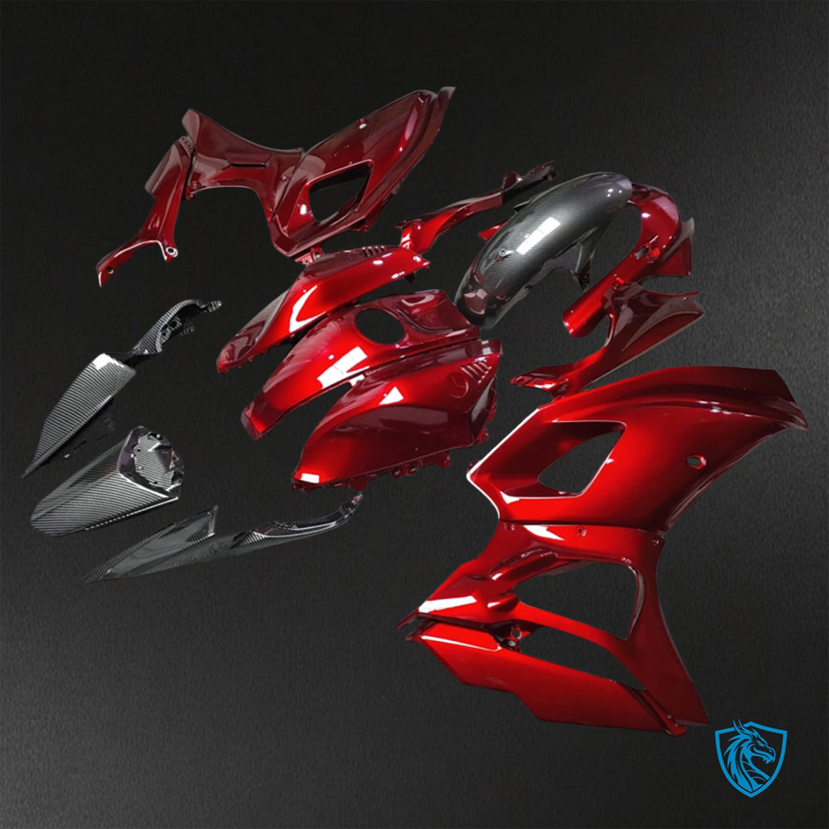 Yamaha R7 (2021-2025) Gloss Candy Red Carbon Fiber - Custom ABS Fairing Kit