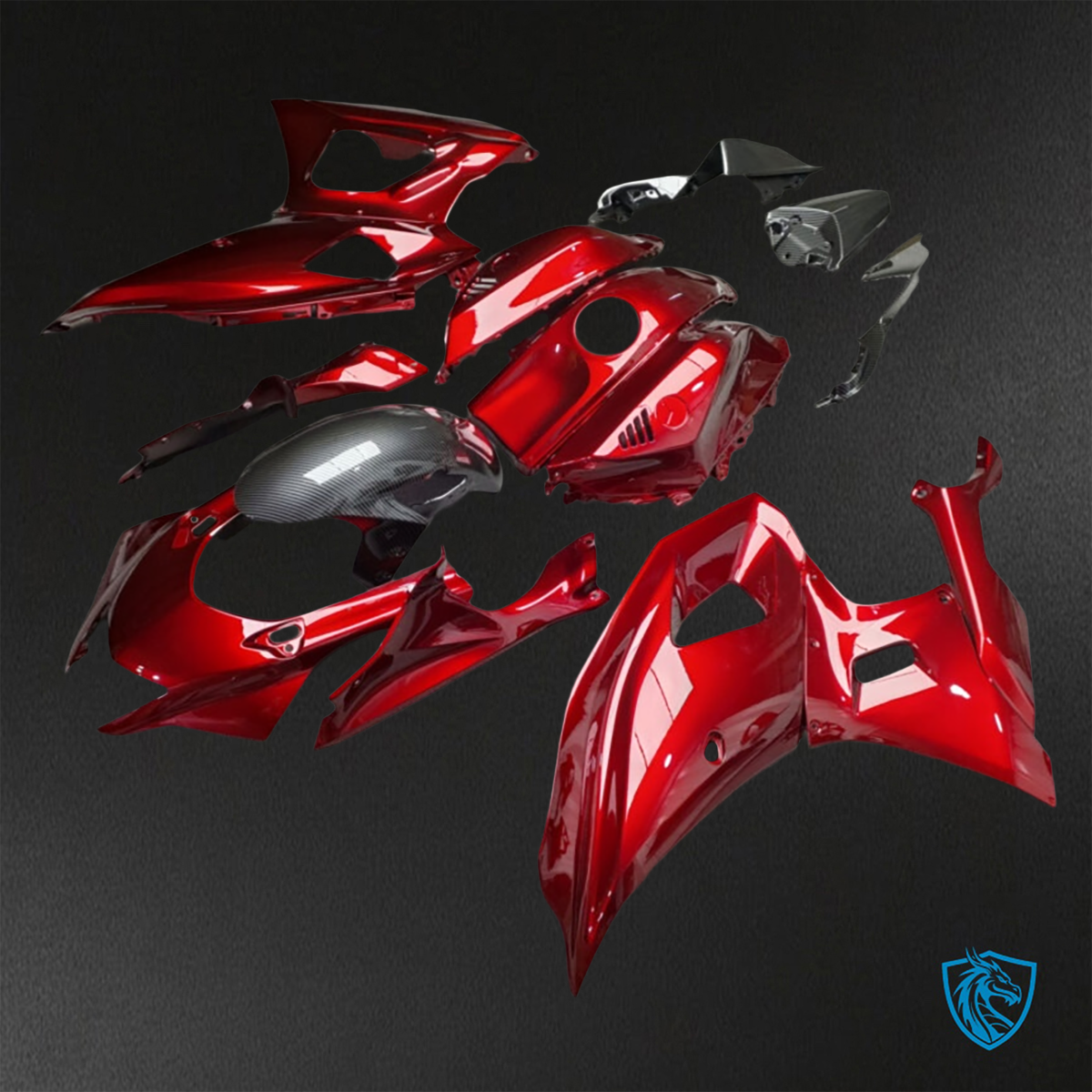 Yamaha R7 (2021-2025) Gloss Candy Red Carbon Fiber - Custom ABS Fairing Kit