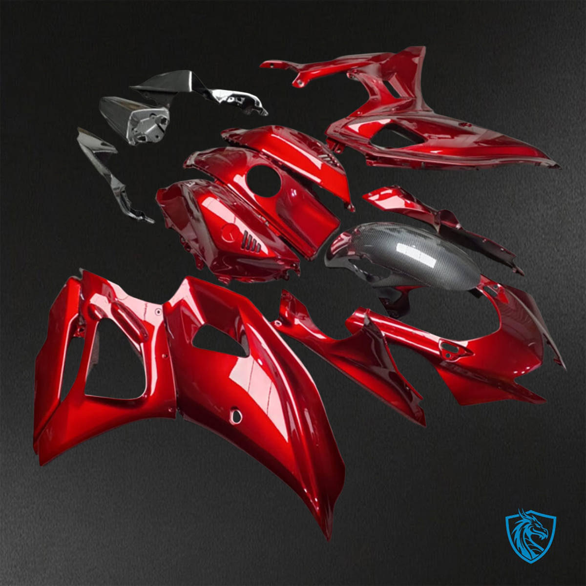 Yamaha R7 (2021-2025) Gloss Candy Red Carbon Fiber - Custom ABS Fairing Kit