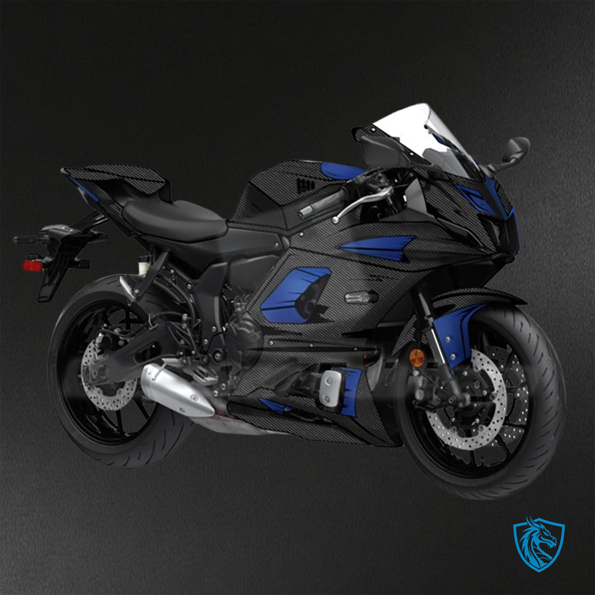 Yamaha R7 (2021-2025) Gloss Blue & Black Carbon Fiber ABS Bodywork - Fairings Kit