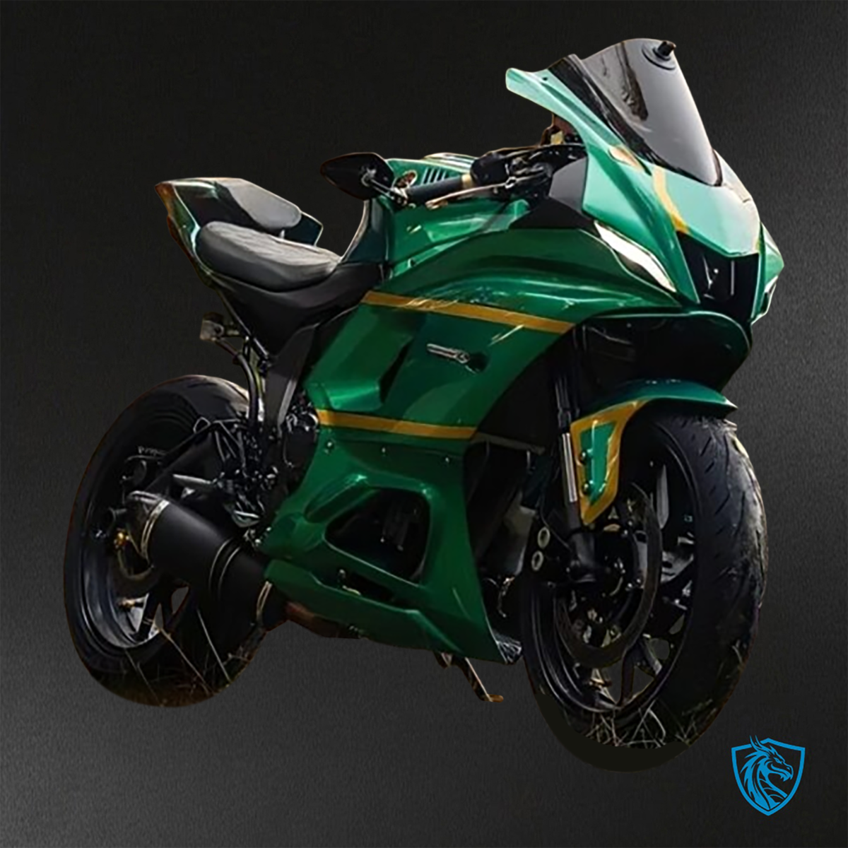 Yamaha R7 (2021-2025) Gloss Green & Gold Fairings Kit - Aftermarket ABS Bodywork