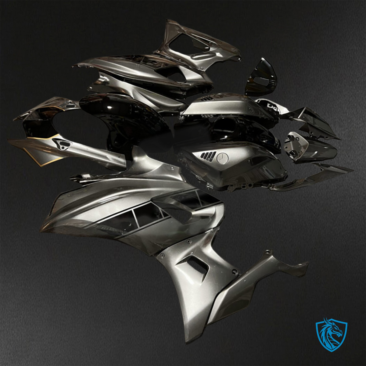 Yamaha R7 (2021-2025) Gloss Gray & Black Fairings Kit - Aftermarket ABS Bodywork