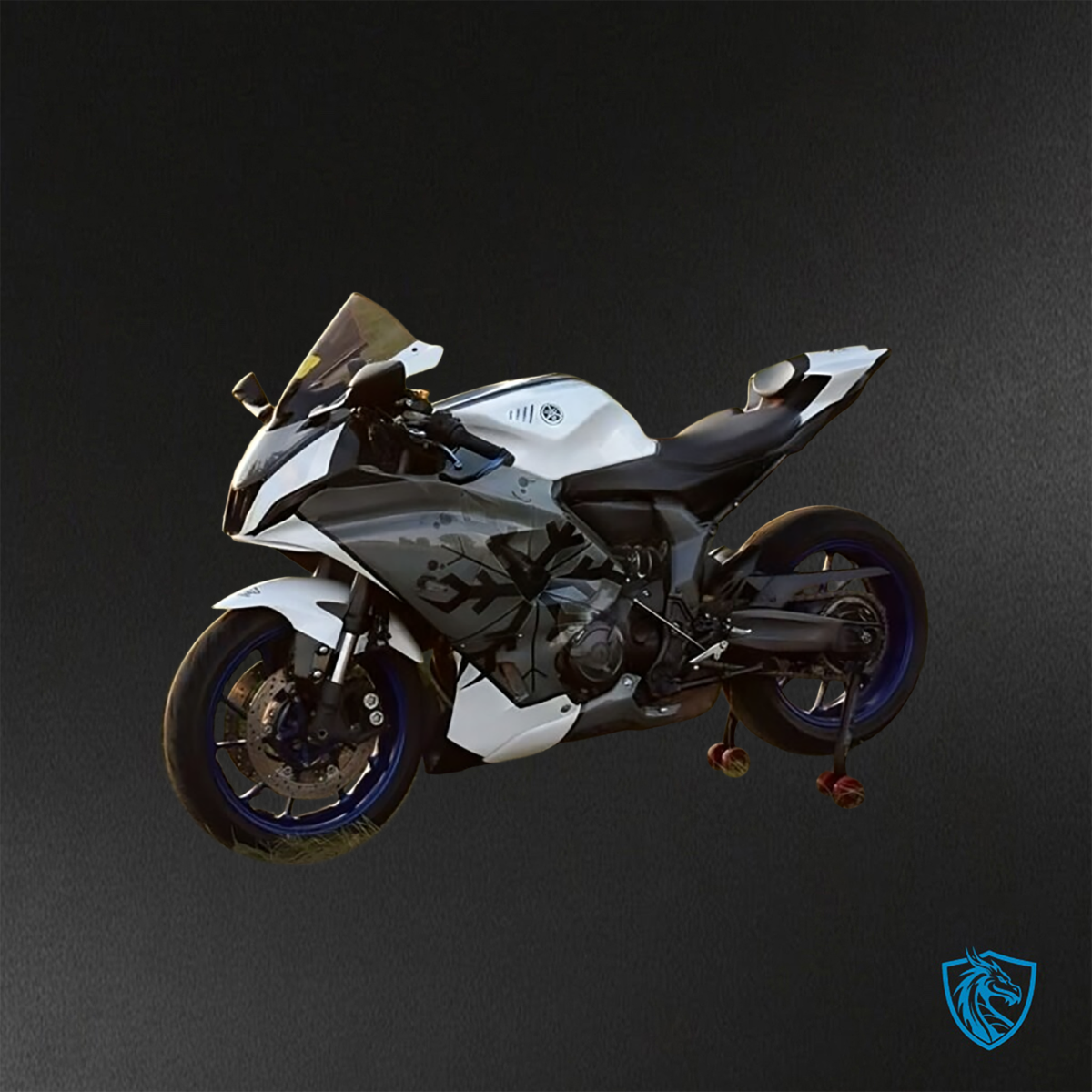 Yamaha R7 (2021-2025) Gloss Gray, White & Black Snowflake ABS Bodywork - Fairings Kit