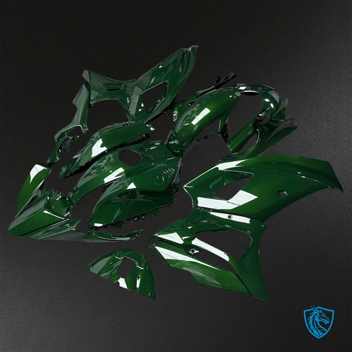 Yamaha R7 (2021-2025) Gloss Green Carbon Fiber ABS Bodywork - Fairings Kit