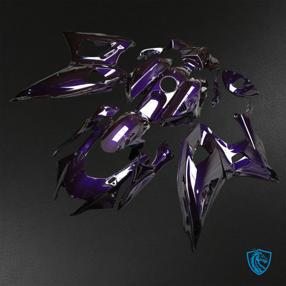 Yamaha R7 (2021-2025) Gloss Purple Carbon Fiber ABS Bodywork - Fairings Kit