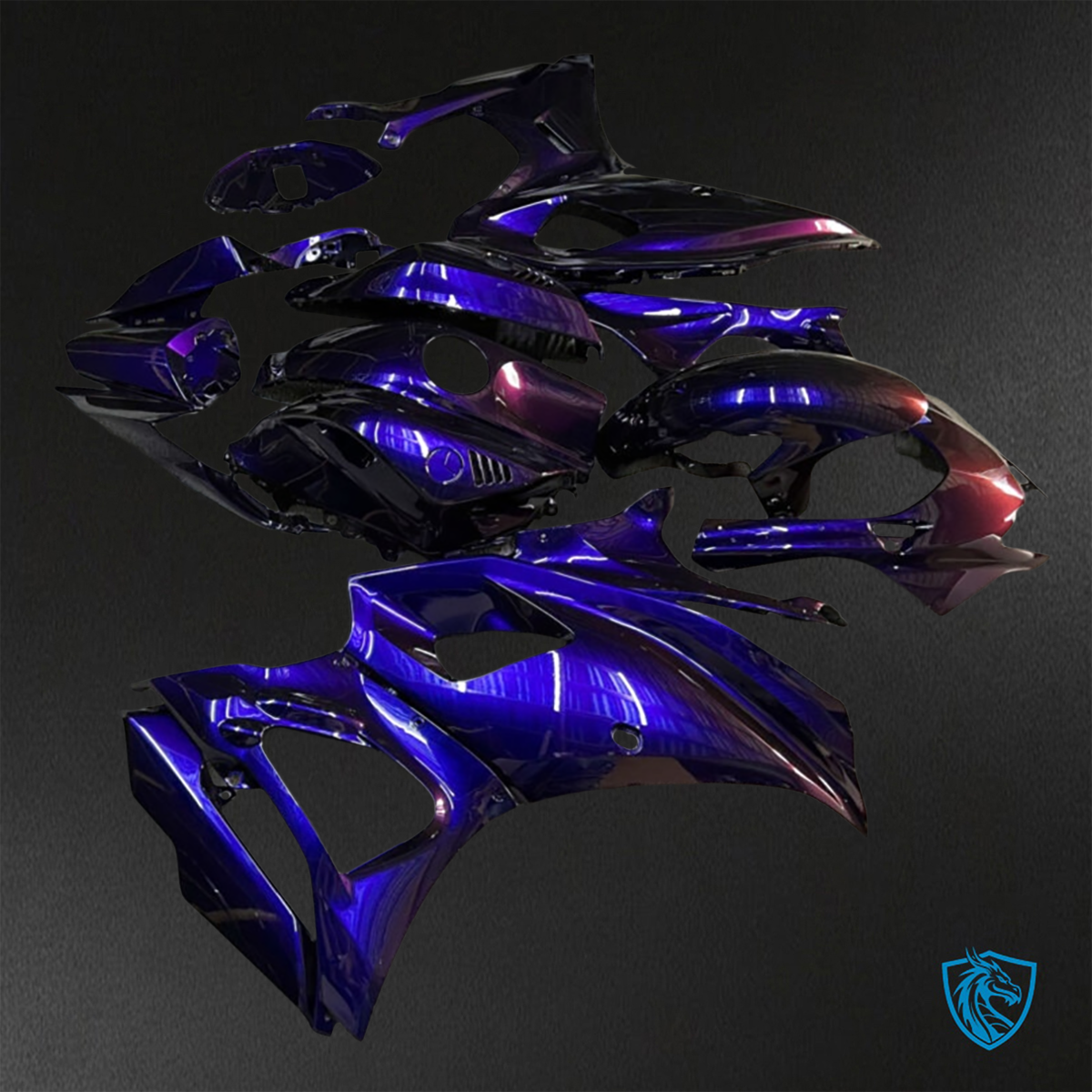 Yamaha R7 (2021-2025) Gloss Purple Iridescent Fairings Kit - Aftermarket ABS Bodywork