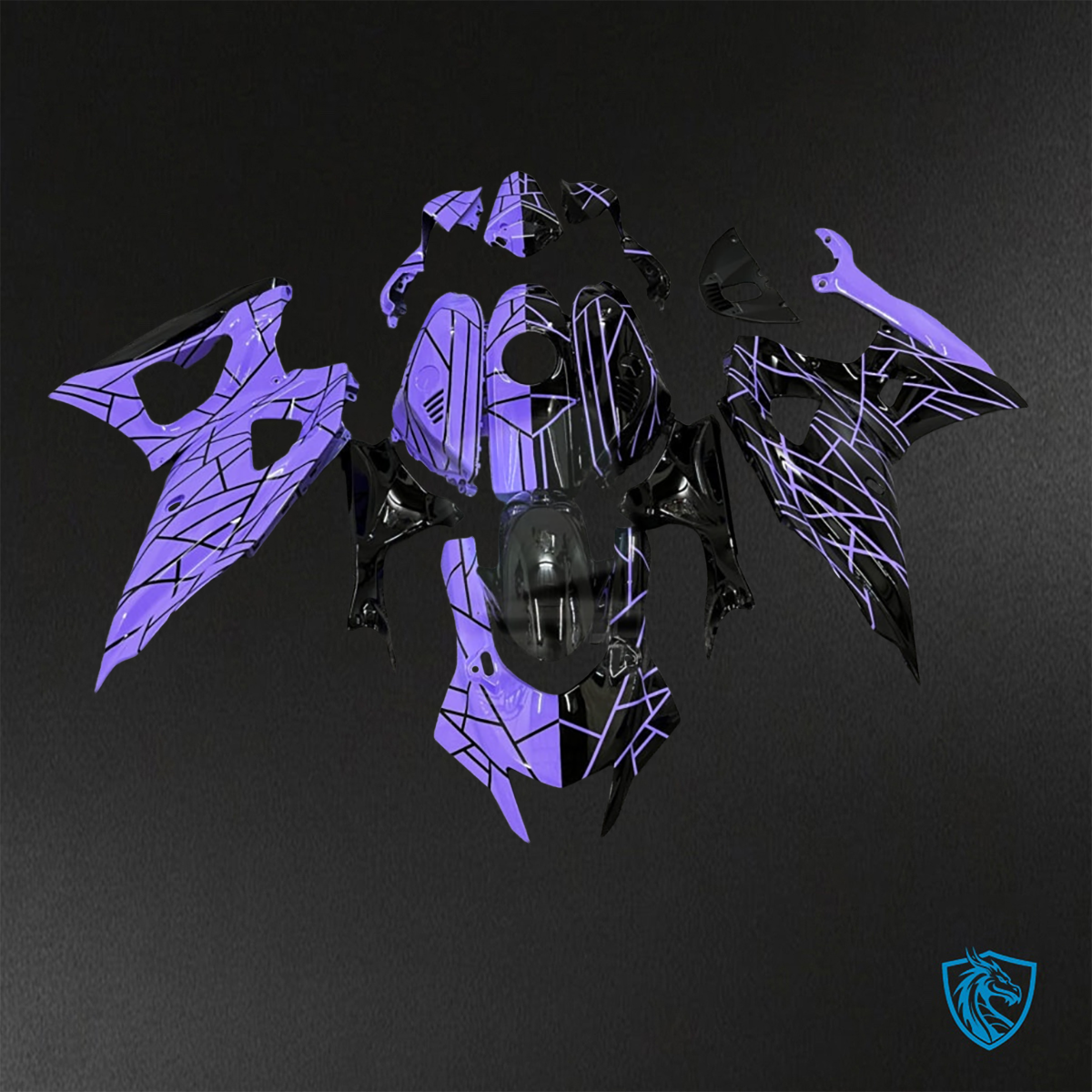 Yamaha R7 (2021-2025) Gloss Purple & Black - Replacement Motorcycle Fairings Kit