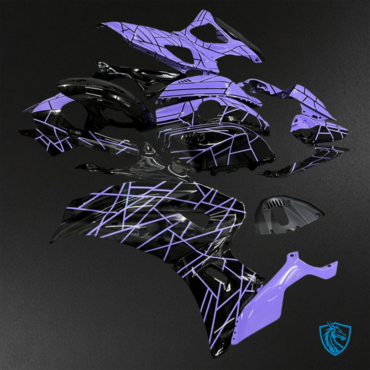 Yamaha R7 (2021-2025) Gloss Purple & Black - Replacement Motorcycle Fairings Kit