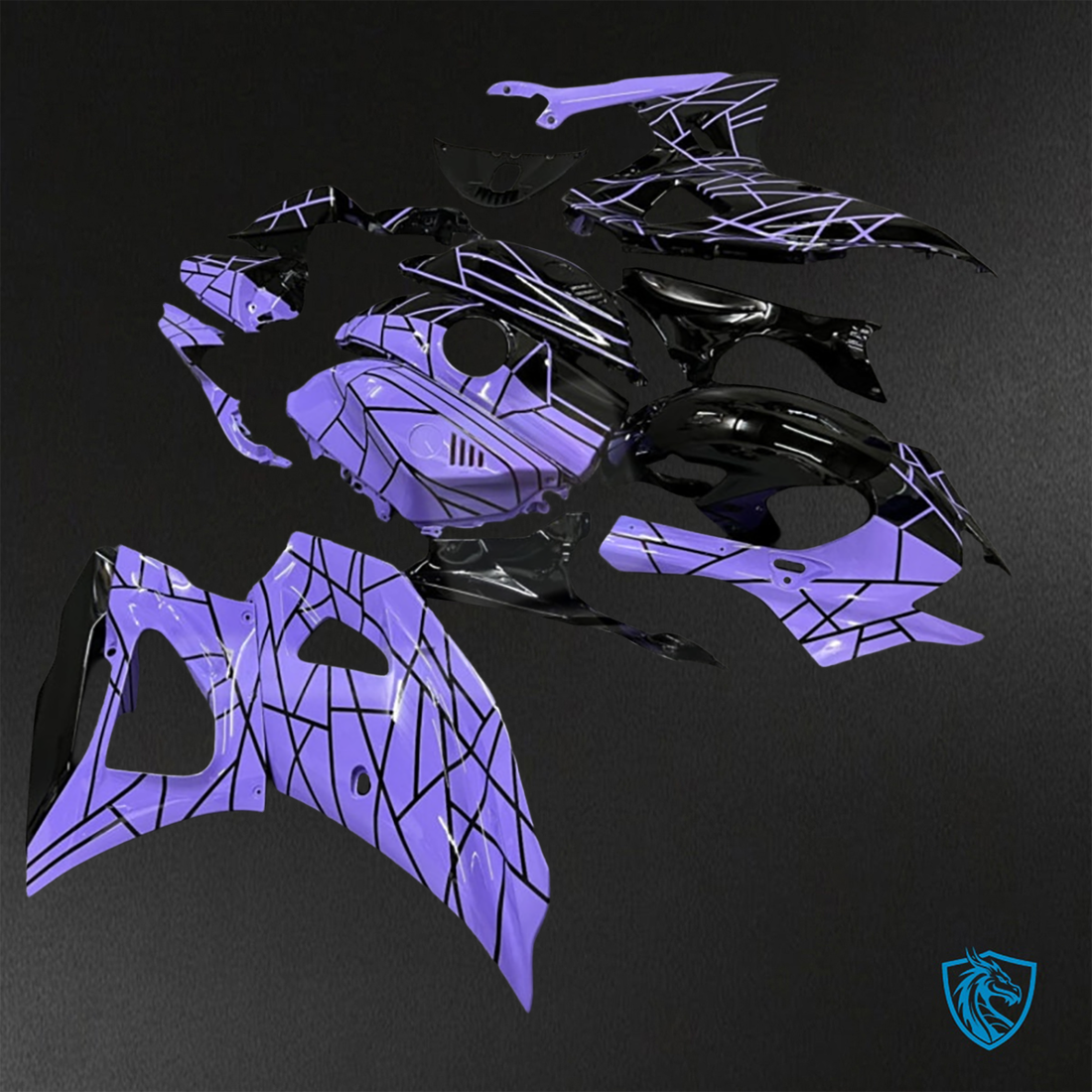 Yamaha R7 (2021-2025) Gloss Purple & Black - Replacement Motorcycle Fairings Kit