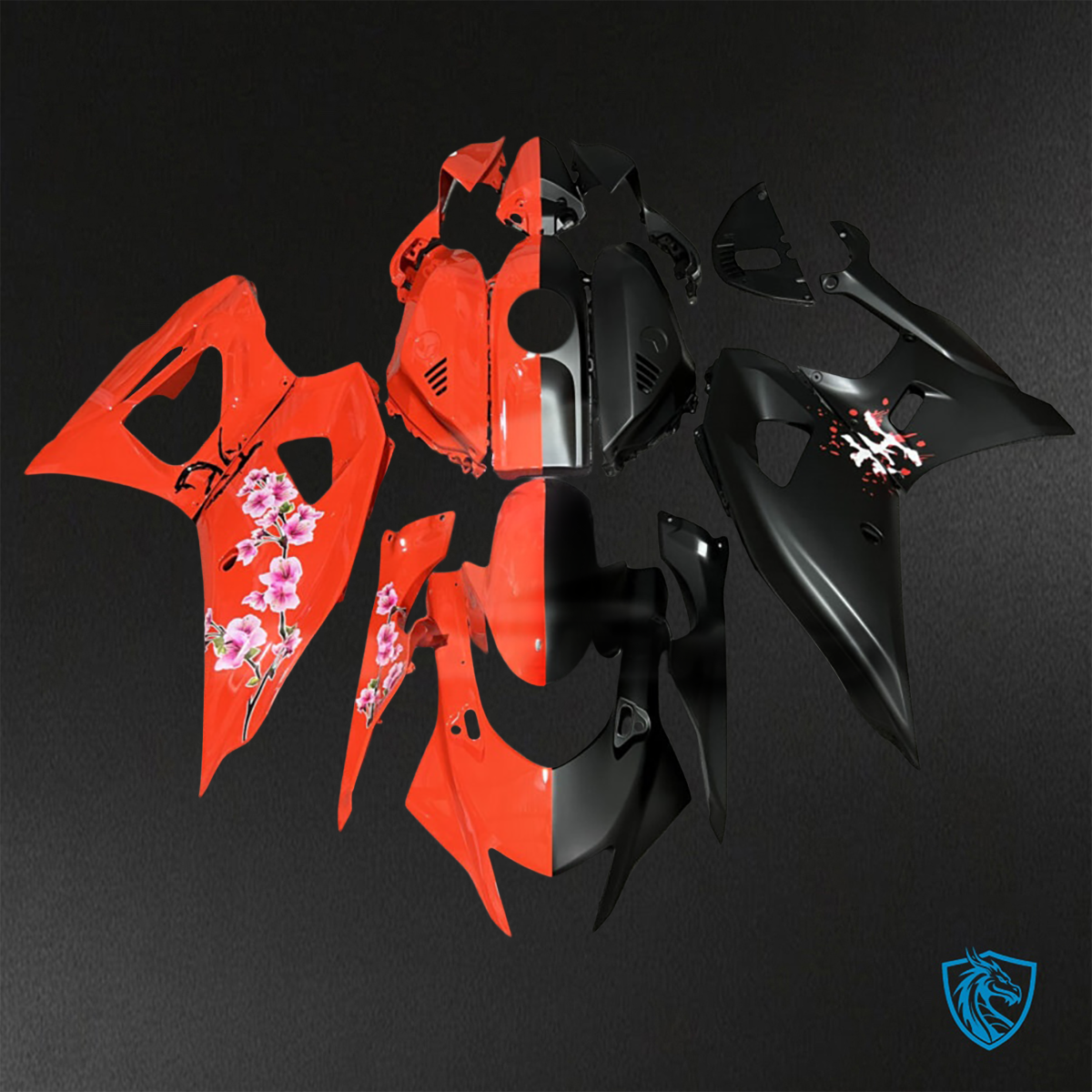 Yamaha R7 (2021-2025) Gloss Red & Matte Black - Replacement Motorcycle Fairings Kit