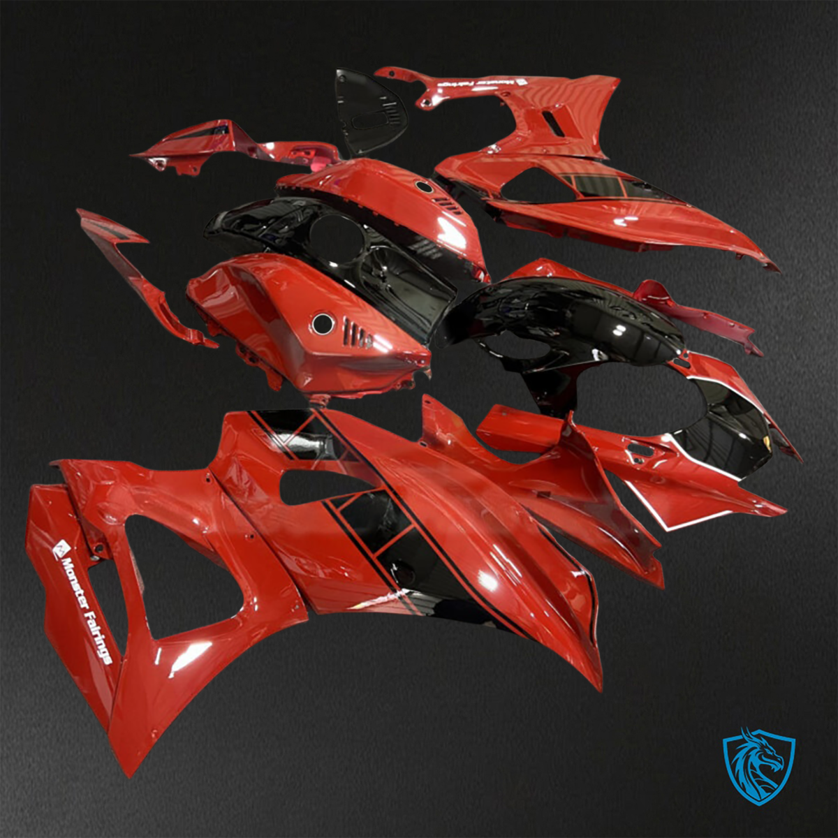 Yamaha R7 (2021-2025) Gloss Red & Black - Custom ABS Fairing Kit