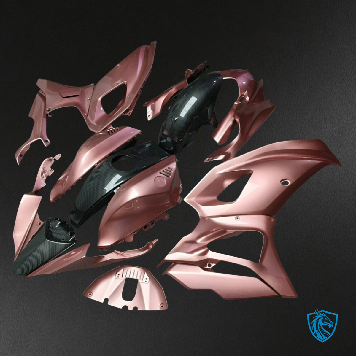Yamaha R7 (2021-2025) Gloss Rose Gold Carbon Fiber ABS Bodywork - Fairings Kit