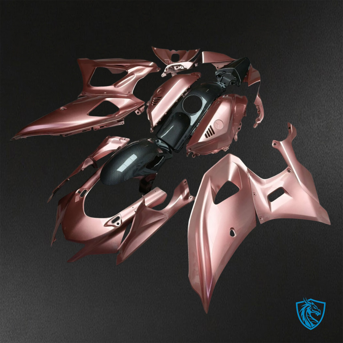 Yamaha R7 (2021-2025) Gloss Rose Gold Carbon Fiber ABS Bodywork - Fairings Kit